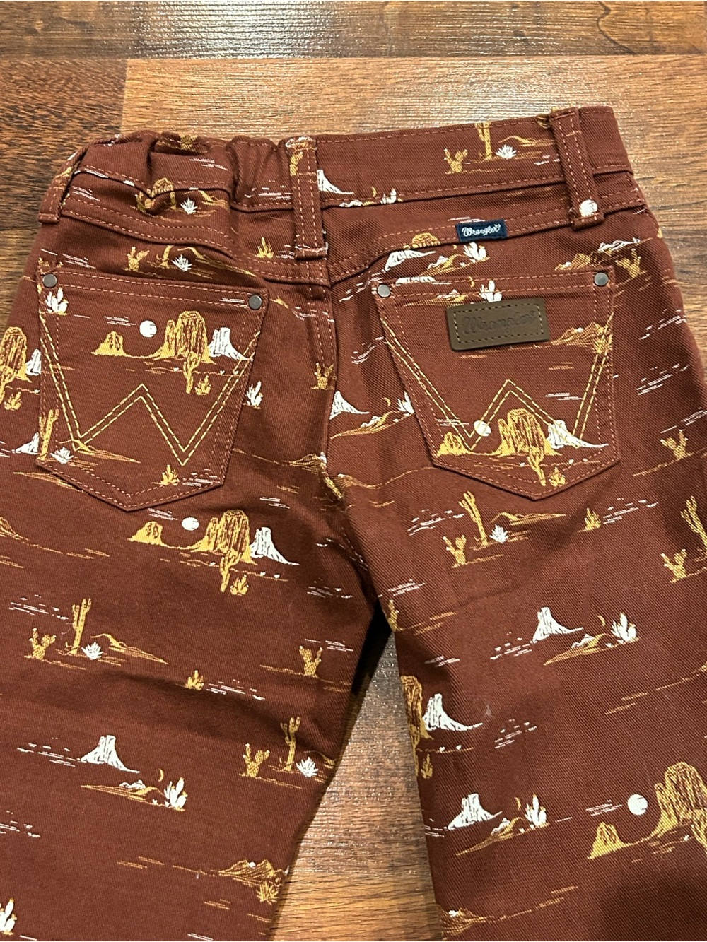 Wrangler Girls Desert Print Flare Jeans Size 8 Adjustable Waist Southwestern - Picture 8 of 9